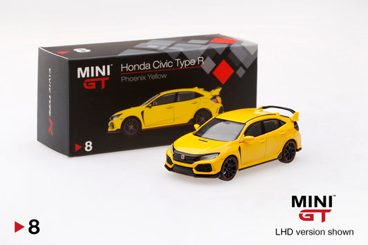 Mô hình xe Mini GT 1:64 Honda Civic Type R (FK8) Phoenix Yellow - MGT00008-MJ