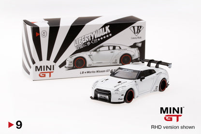 Mô hình xe Mini GT 1:64 LB★WORKS Nissan GT-R (R35) Matte White - MGT00009