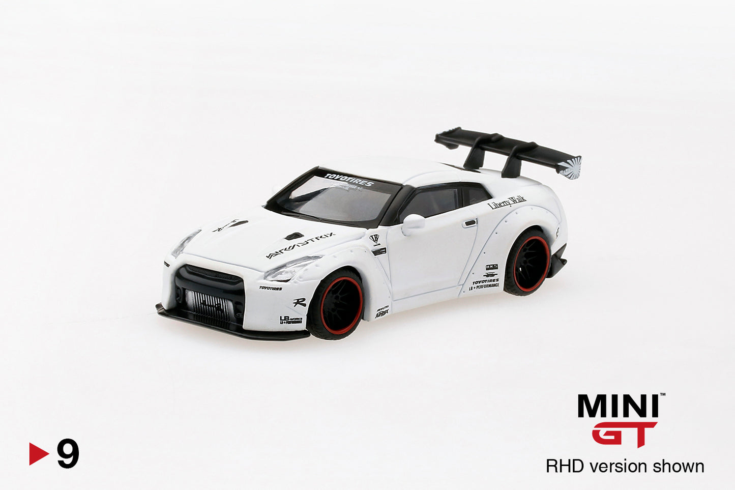 Mô hình xe Mini GT 1:64 LB★WORKS Nissan GT-R (R35) Matte White - MGT00009