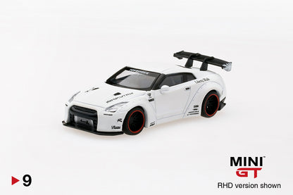 Mô hình xe Mini GT 1:64 LB★WORKS Nissan GT-R (R35) Matte White - MGT00009