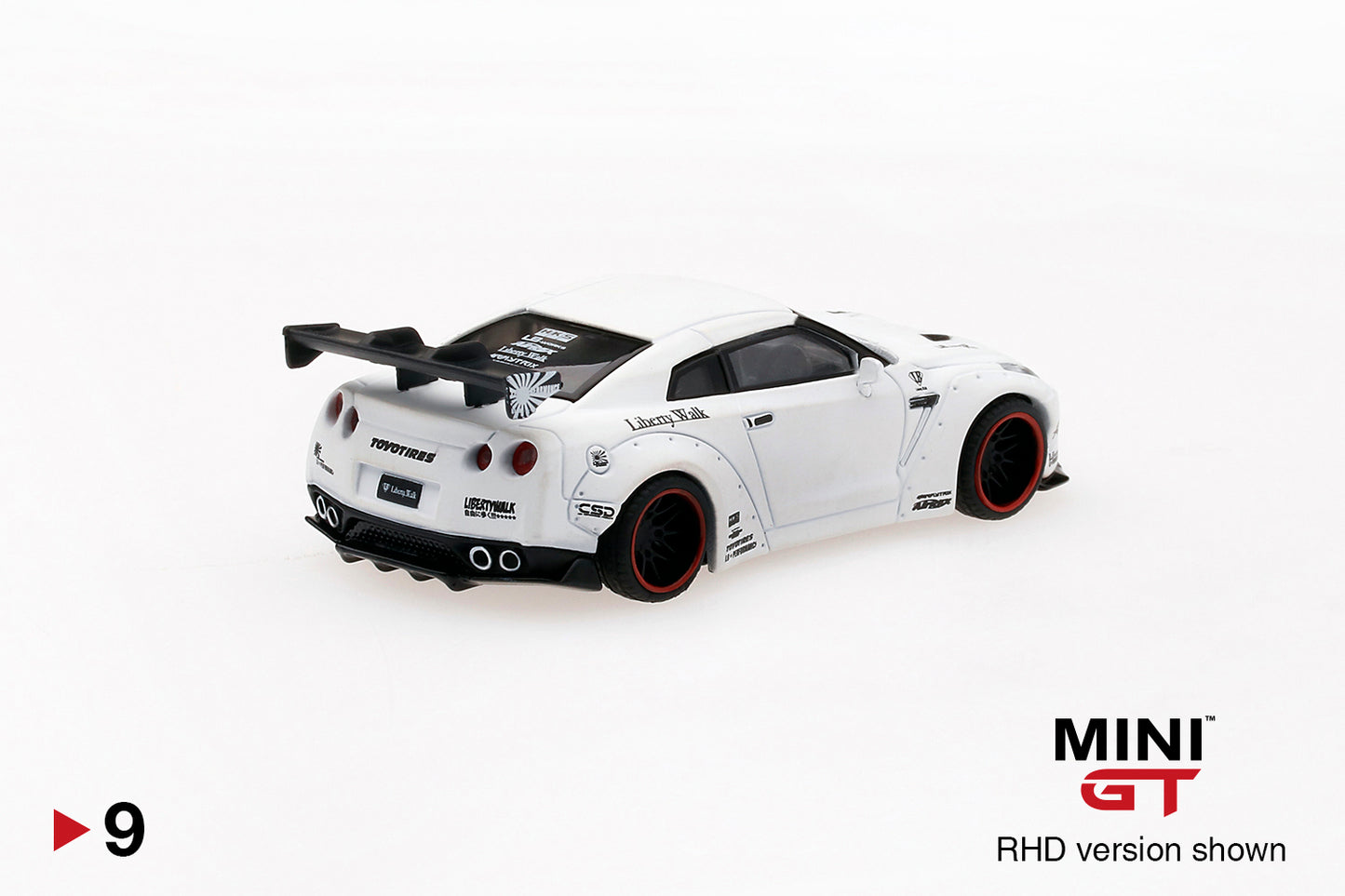 Mô hình xe Mini GT 1:64 LB★WORKS Nissan GT-R (R35) Matte White - MGT00009