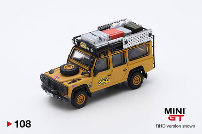 Mô hình xe Mini GT 1:64 Land Rover Defender 110 1989 Camel Trophy Winner - MGT000108-R