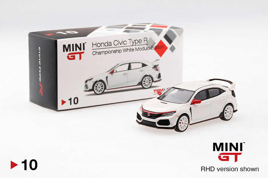 Mô hình xe Mini GT 1:64 Honda Civic Type R (FK8) Championship White Modulo Edition - MGT00010