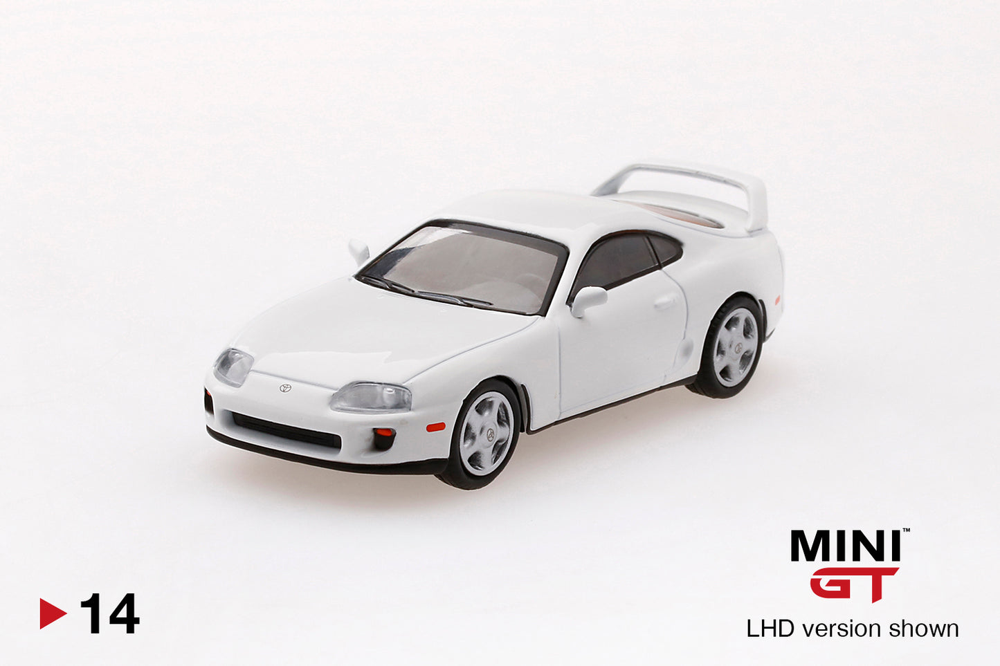 Mô hình xe Mini GT 1:64 Toyota Supra (JZA80) Super White - MGT00014