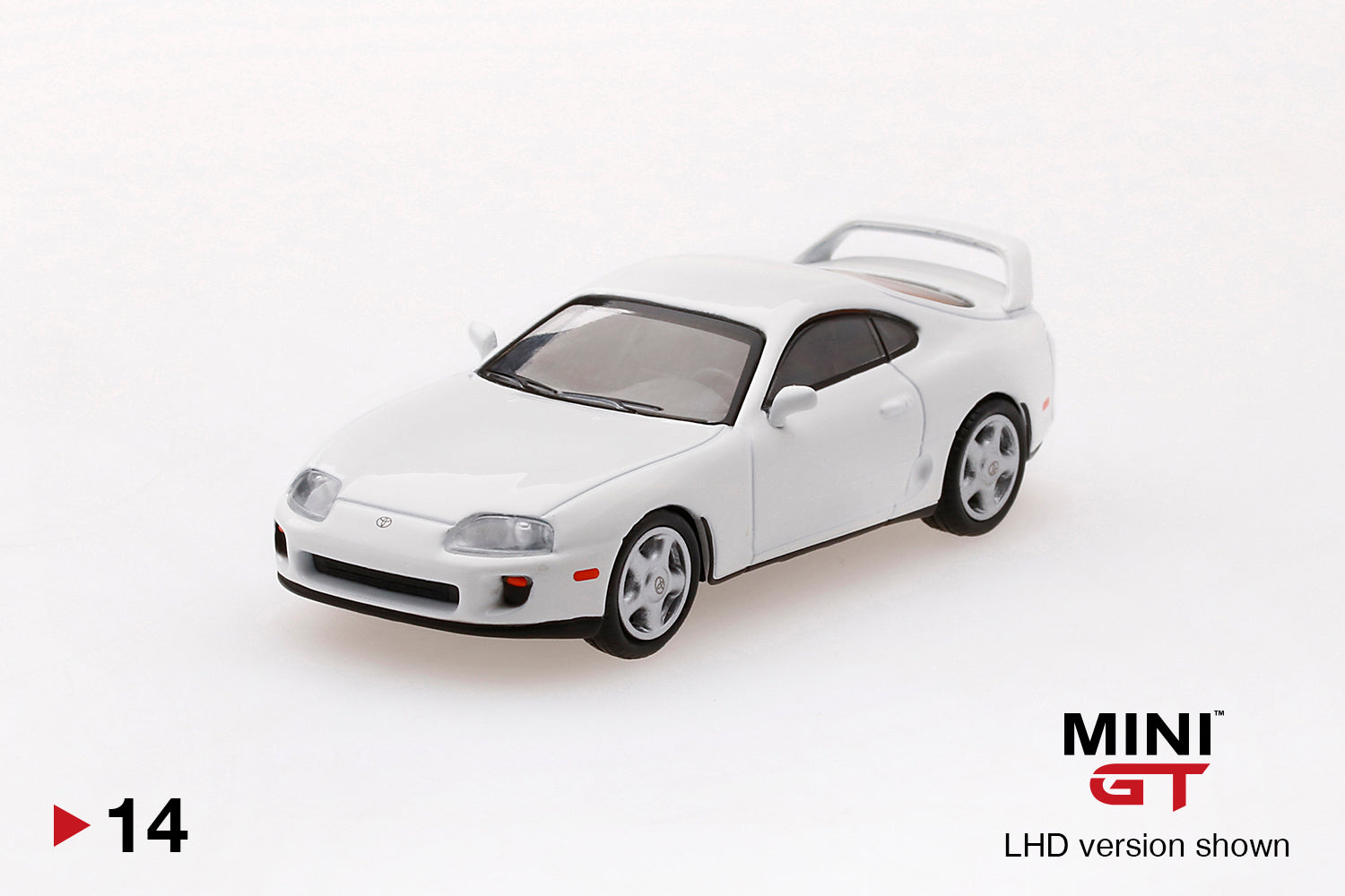Mô hình xe Mini GT 1:64 Toyota Supra (JZA80) Super White - MGT00014