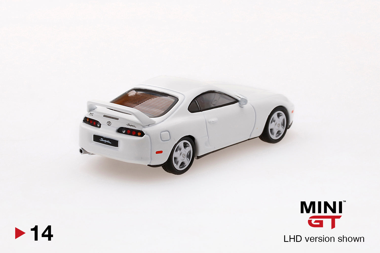 Mô hình xe Mini GT 1:64 Toyota Supra (JZA80) Super White - MGT00014