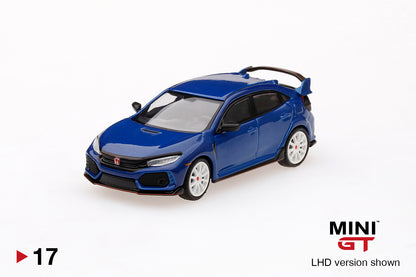 Mô hình xe Mini GT 1:64 Honda Civic Type R (FK8) Aegean Blue Modulo Edition - MGT00017