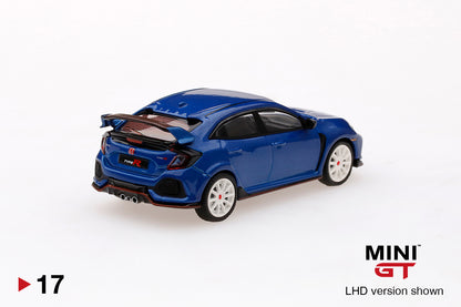 Mô hình xe Mini GT 1:64 Honda Civic Type R (FK8) Aegean Blue Modulo Edition - MGT00017