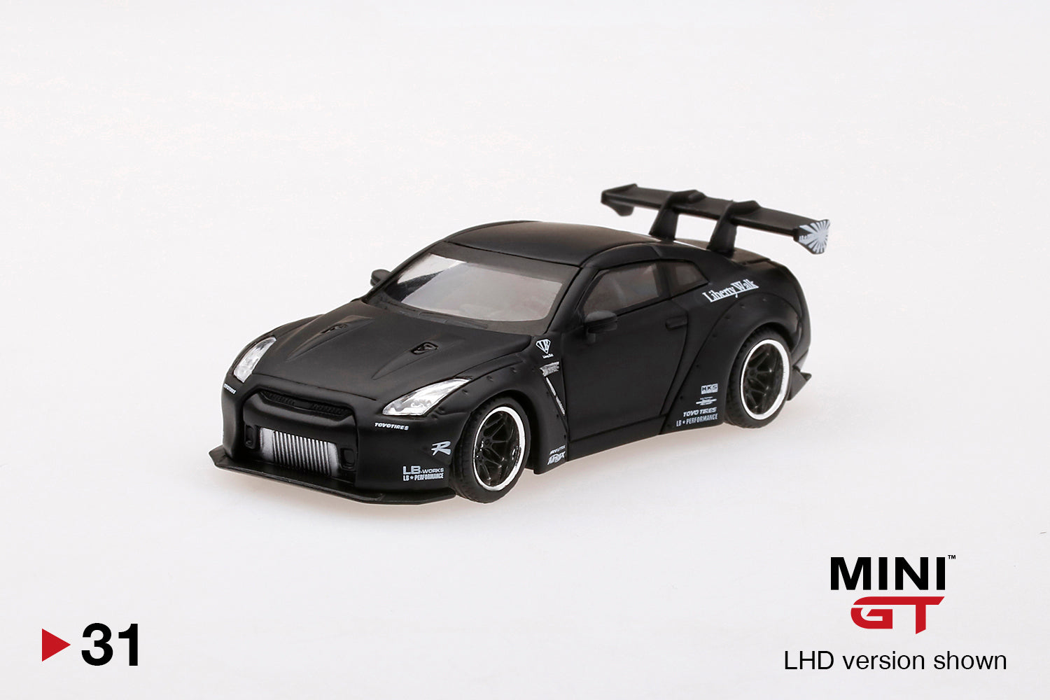 Mô hình xe Mini GT 1:64 LB★WORKS Nissan GT-R (R35) Matte Black - MGT00031