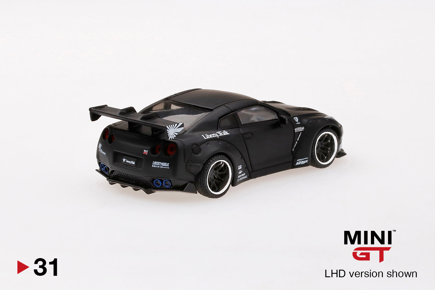 Mô hình xe Mini GT 1:64 LB★WORKS Nissan GT-R (R35) Matte Black - MGT00031