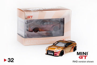 Mô hình xe Mini GT 1:64 LB★WORKS Nissan GT-R (R35) Magic Bronze - MGT00032-R