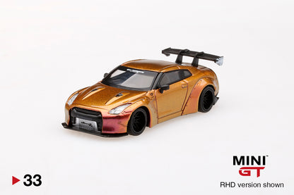 Mô hình xe Mini GT 1:64 LB★WORKS Nissan GT-R (R35) Magic Bronze - MGT00033-R