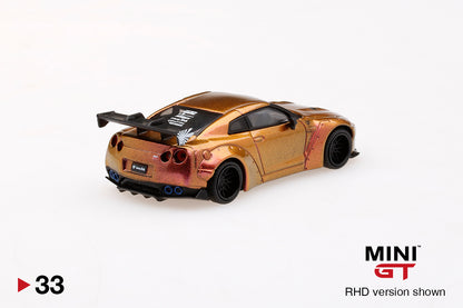 Mô hình xe Mini GT 1:64 LB★WORKS Nissan GT-R (R35) Magic Bronze - MGT00033-R