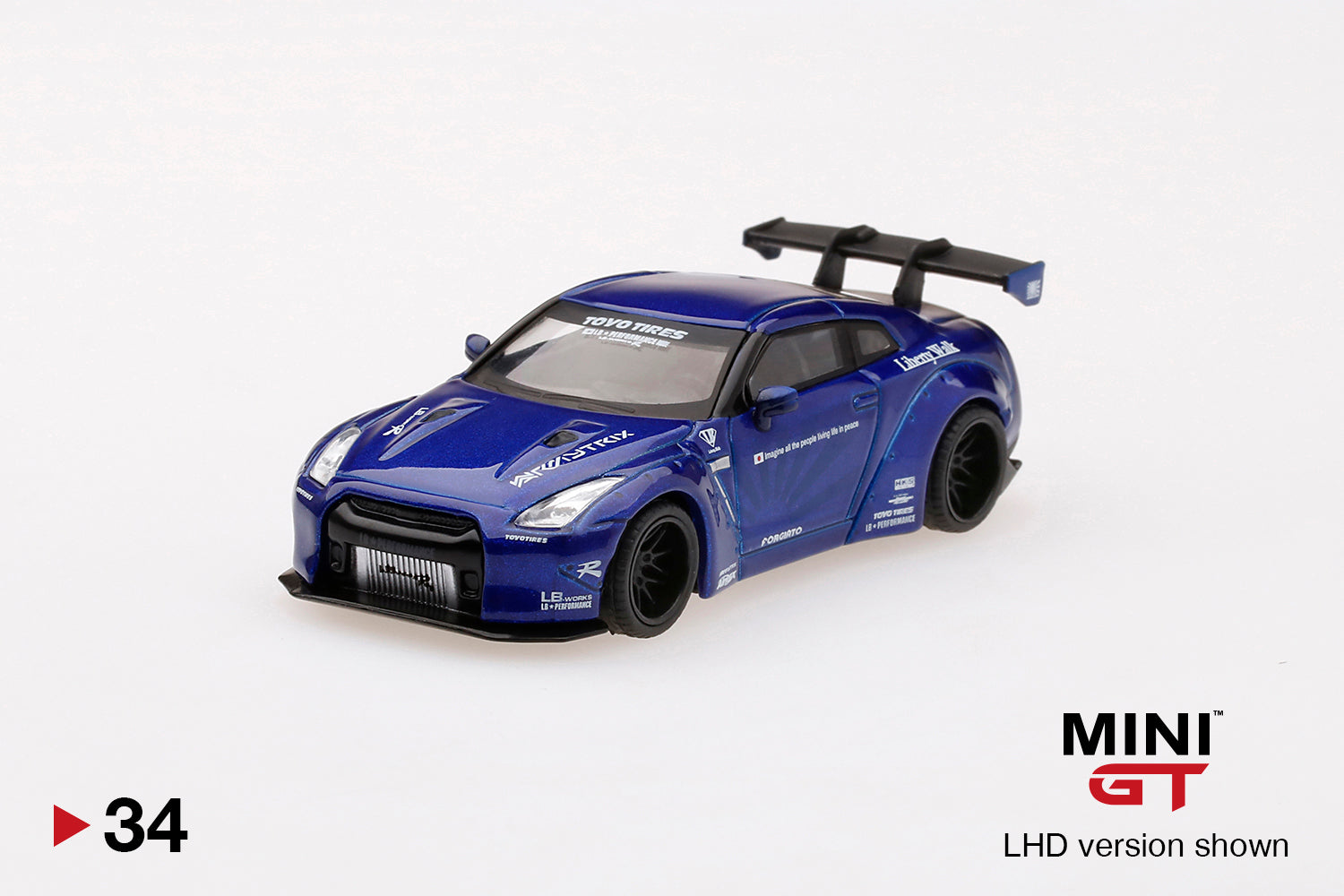 Mô hình xe Mini GT 1:64 LB★WORKS Nissan GT-R (R35) Candy Blue - MGT00034-MJ