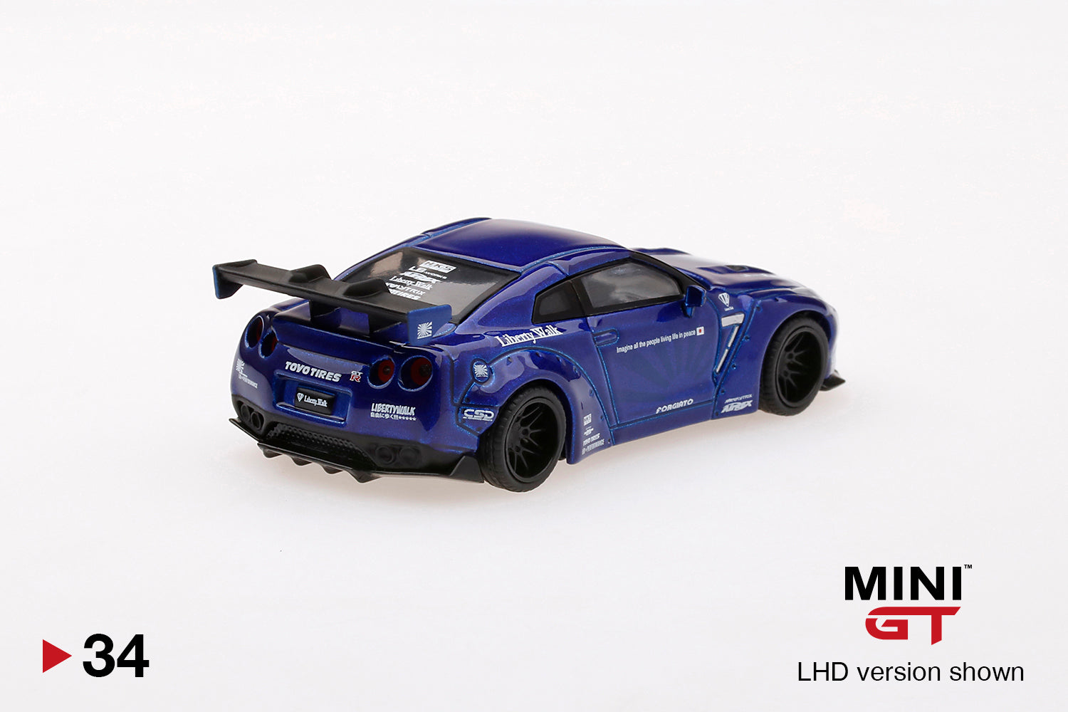 Mô hình xe Mini GT 1:64 LB★WORKS Nissan GT-R (R35) Candy Blue - MGT00034-MJ
