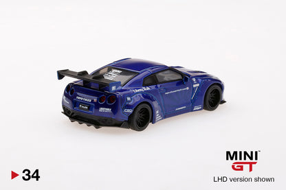 Mô hình xe Mini GT 1:64 LB★WORKS Nissan GT-R (R35) Candy Blue - MGT00034-MJ