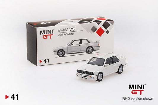 Mô hình xe Mini GT 1:64 BMW M3 (E30) Alpine White - MGT00041