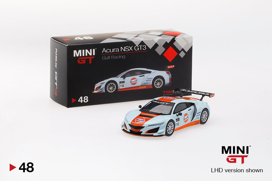 Mô hình xe Mini GT 1:64 Acura NSX GT3 Gulf Racing - MGT00048-MJ