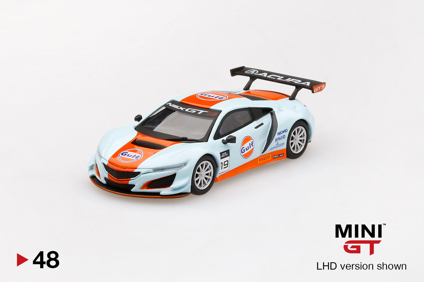 Mô hình xe Mini GT 1:64 Acura NSX GT3 Gulf Racing - MGT00048-MJ