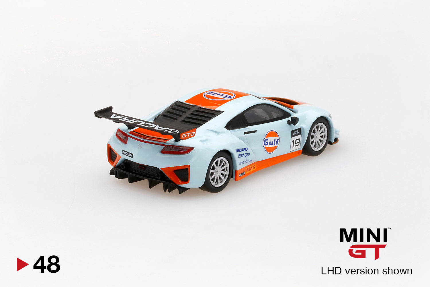 Mô hình xe Mini GT 1:64 Acura NSX GT3 Gulf Racing - MGT00048-MJ