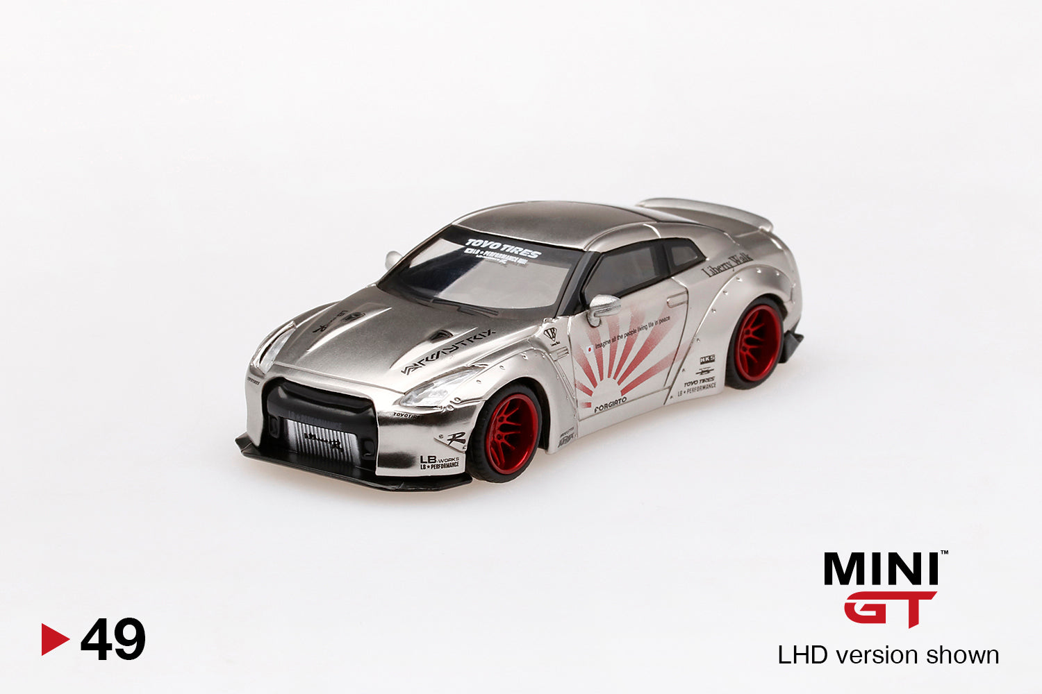 Mô hình xe Mini GT 1:64 LB★WORKS Nissan GT-R (R35) Satin Silver - MGT00049