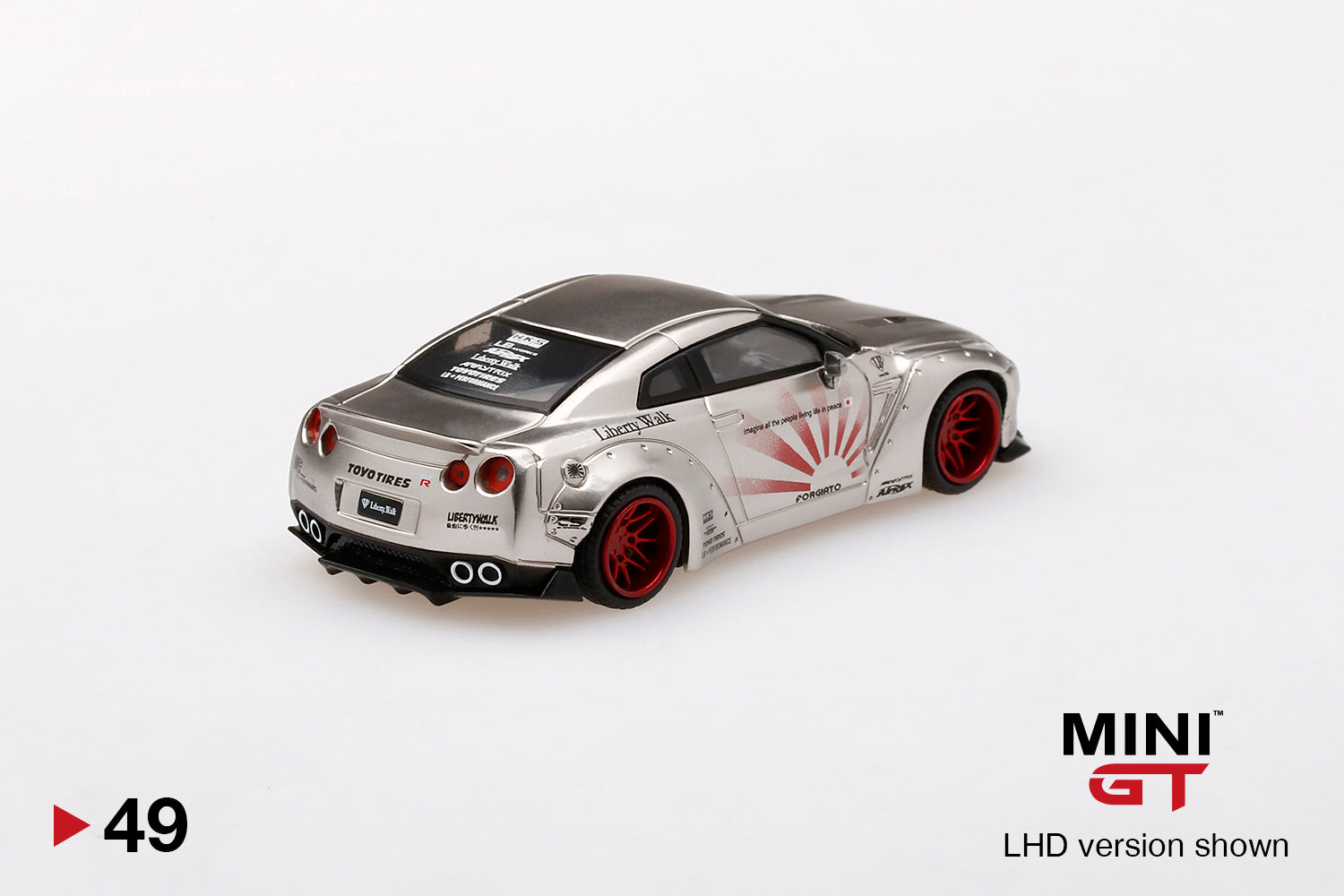 Mô hình xe Mini GT 1:64 LB★WORKS Nissan GT-R (R35) Satin Silver - MGT00049