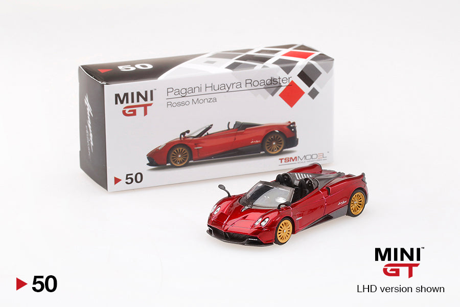 Mô hình xe Mini GT 1:64 Pagani Huayra Roadster Rosso Monza - MGT00050