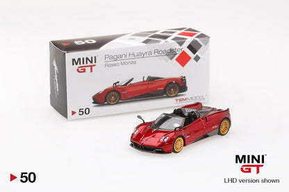 Mô hình xe Mini GT 1:64 Pagani Huayra Roadster Rosso Monza - MGT00050