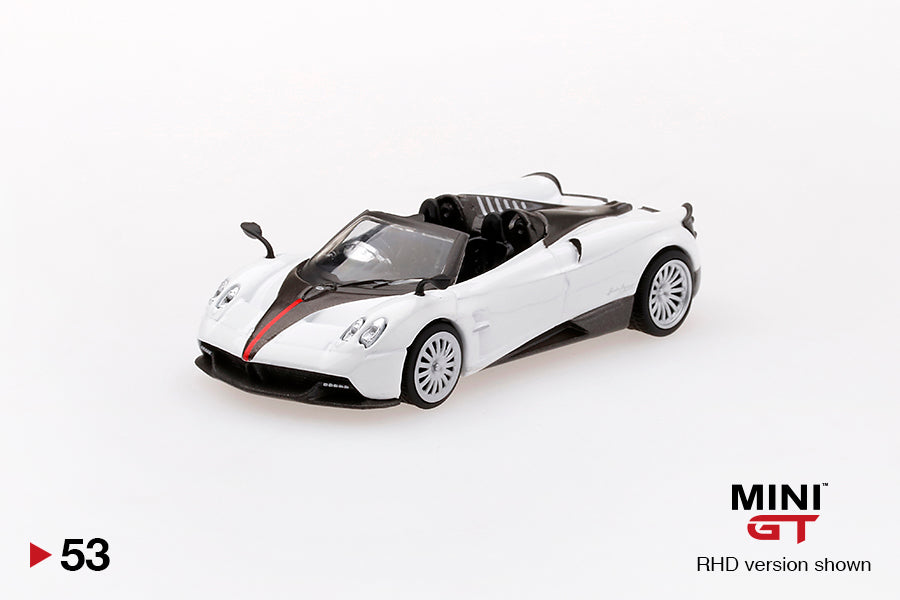 Mô hình xe Mini GT 1:64 Pagani Huayra Roadster White - MGT00053