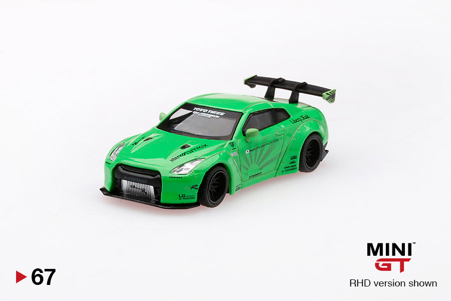 Mô hình xe Mini GT 1:64 LB★WORKS Nissan GT-R (R35) Light Green - MGT00067