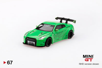 Mô hình xe Mini GT 1:64 LB★WORKS Nissan GT-R (R35) Light Green - MGT00067