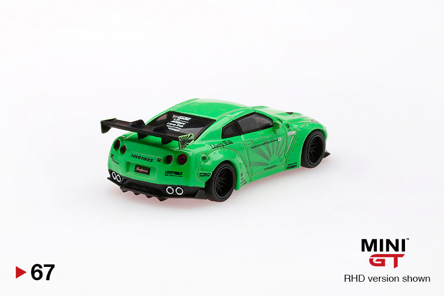 Mô hình xe Mini GT 1:64 LB★WORKS Nissan GT-R (R35) Light Green - MGT00067