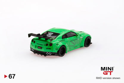 Mô hình xe Mini GT 1:64 LB★WORKS Nissan GT-R (R35) Light Green - MGT00067