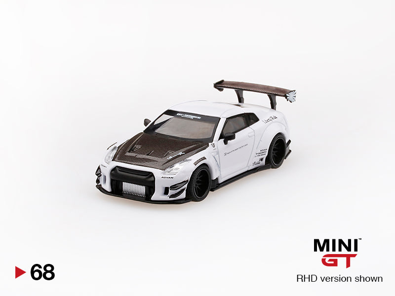 Mô hình xe Mini GT 1:64 LB★WORKS Nissan GT-R (R35) White - MGT00068