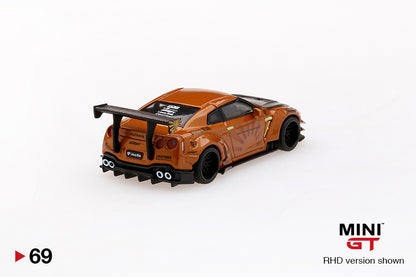 Mô hình xe Mini GT 1:64 LB★WORKS Nissan GT-R (R35) Metallic Brown - MGT00069