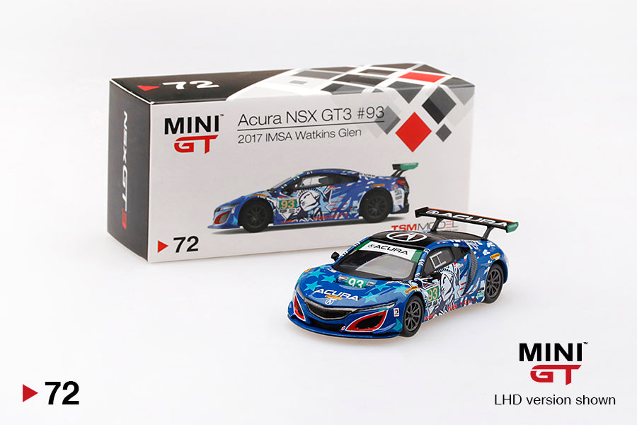 Mô hình xe Mini GT 1:64 Acura NSX GT3 #93 Statue of Liberty 2017 IMSA Watkins Glen - MGT00072