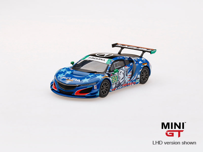 Mô hình xe Mini GT 1:64 Acura NSX GT3 #93 Statue of Liberty 2017 IMSA Watkins Glen - MGT00072