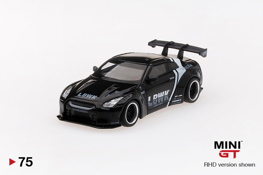 Mô hình xe Mini GT 1:64 LB★WORKS Nissan GT-R (R35) Black / LB Work Livery 2.0 - MGT00075