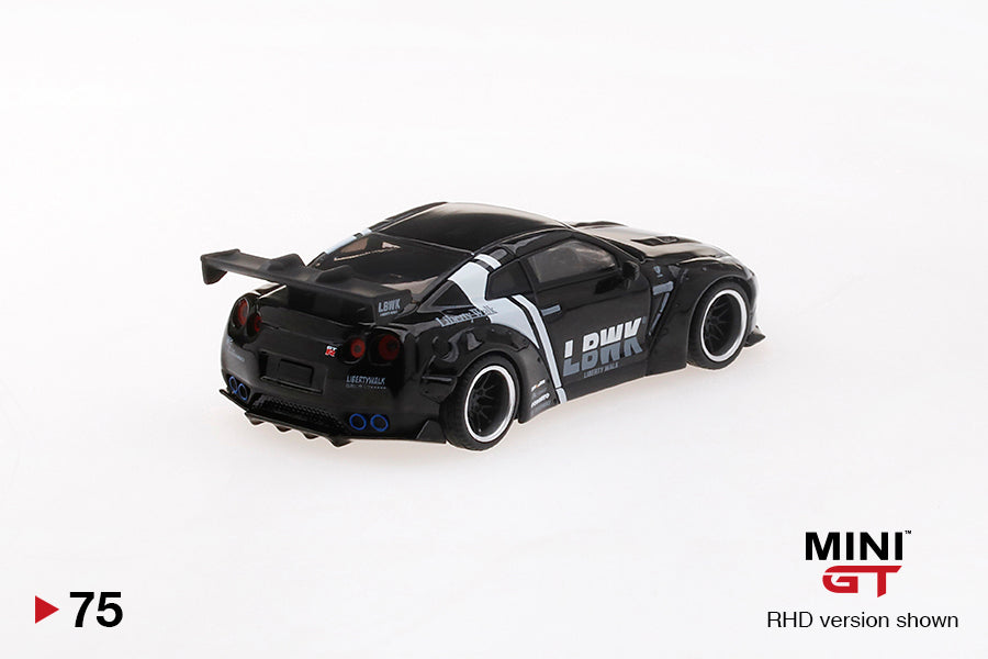 Mô hình xe Mini GT 1:64 LB★WORKS Nissan GT-R (R35) Black / LB Work Livery 2.0 - MGT00075