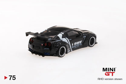 Mô hình xe Mini GT 1:64 LB★WORKS Nissan GT-R (R35) Black / LB Work Livery 2.0 - MGT00075