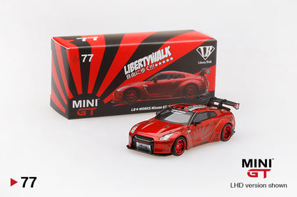 Mô hình xe Mini GT 1:64 LB★Works Nissan GT-R (R35) Candy Red - MGT00077