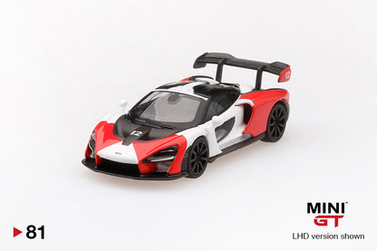 Mô hình xe Mini GT 1:64 McLaren Senna Orange / White - MGT00081