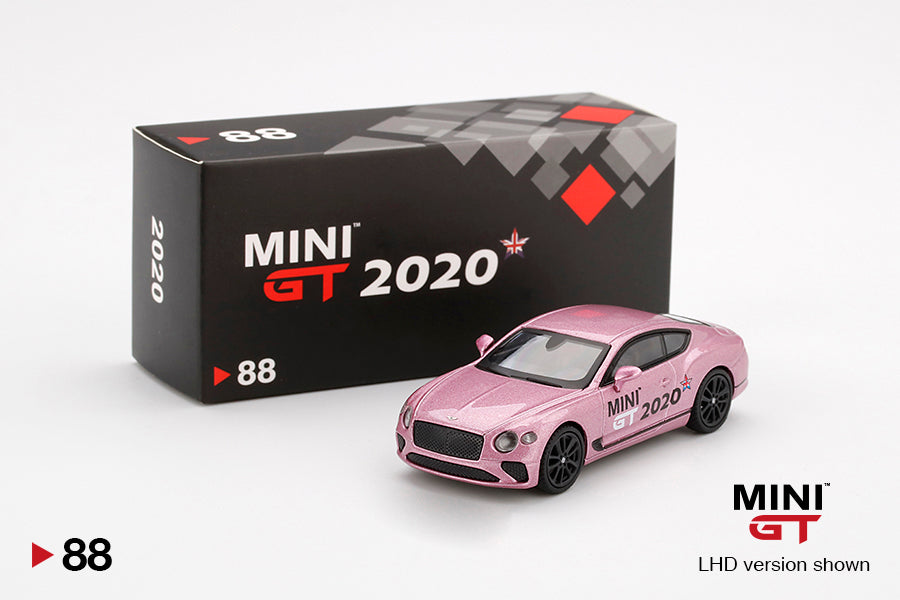 Mô hình xe Mini GT 1:64 Bentley Continental GT Passion Pink - MGT00088