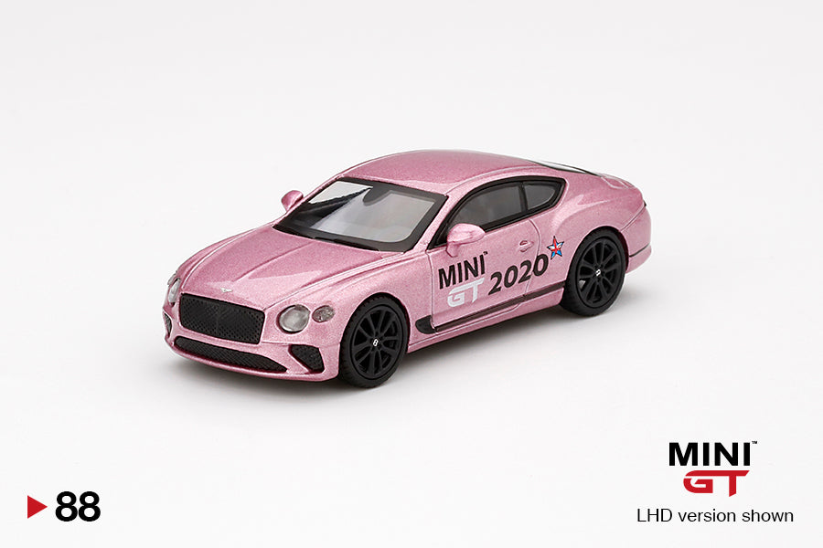 Mô hình xe Mini GT 1:64 Bentley Continental GT Passion Pink - MGT00088