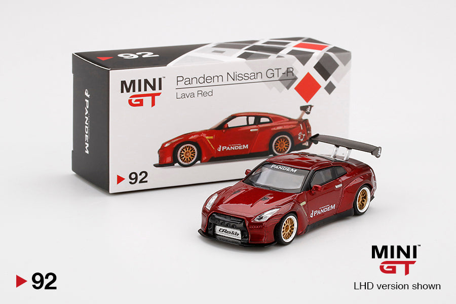 Mô hình xe Mini GT 1:64 Pandem Nissan GT-R (R35) Lava Red - MGT00092