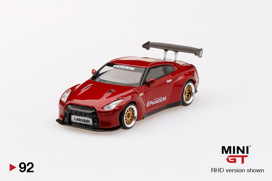 Mô hình xe Mini GT 1:64 Pandem Nissan GT-R (R35) Lava Red - MGT00092