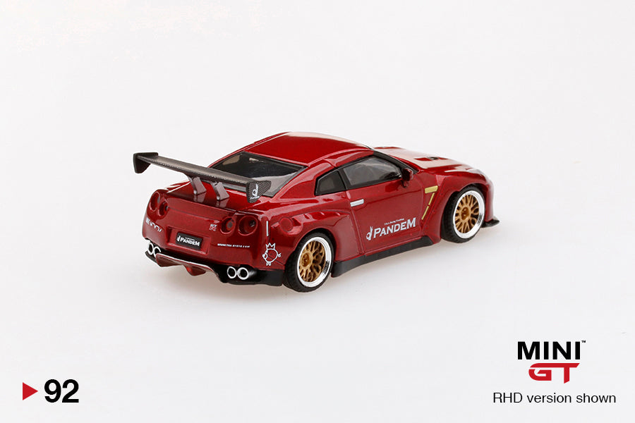 Mô hình xe Mini GT 1:64 Pandem Nissan GT-R (R35) Lava Red - MGT00092
