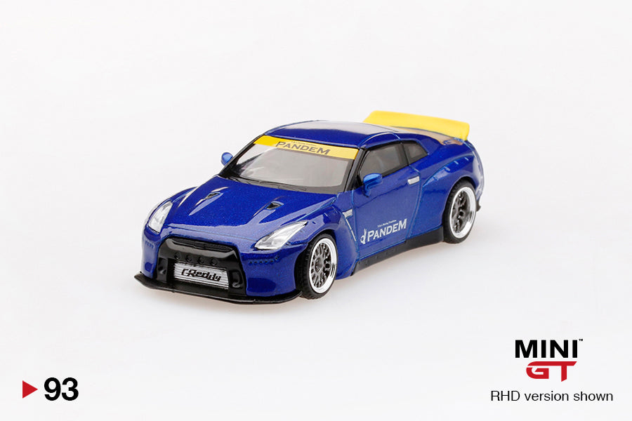 Mô hình xe Mini GT 1:64 Pandem Nissan GT-R (R35) Velocity Blue - MGT00093
