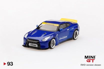 Mô hình xe Mini GT 1:64 Pandem Nissan GT-R (R35) Velocity Blue - MGT00093