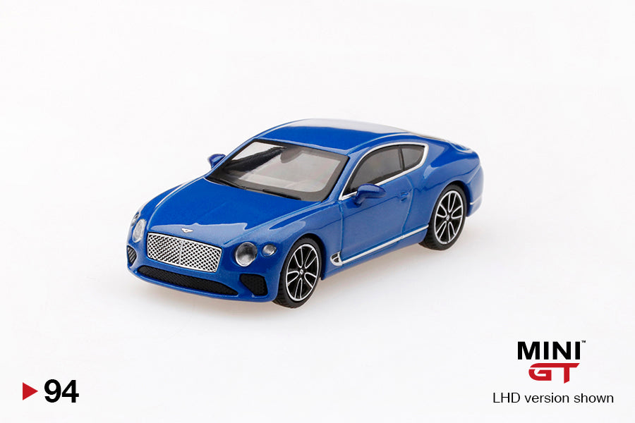Mô hình xe Mini GT 1:64 Bentley Continental GT 2018 Sequin Blue - MGT00094